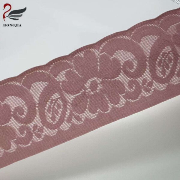 Main-06 Factory Garment Underwear Webbing Jacquard Shoulder Strap Fancy Lace Elastic Band for Bra
