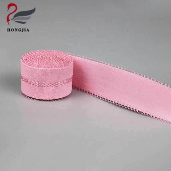 Factory Custom 25mm Soft Breathable Nylon Bra Elastic Strap Lace Elastic Trim Underwear Elastic Band