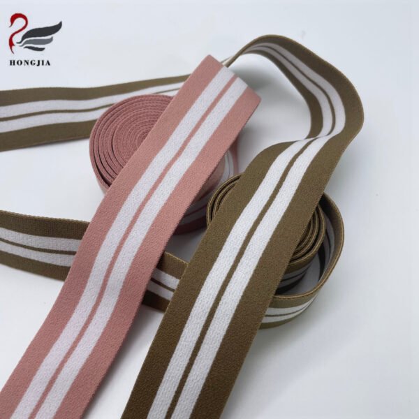 Hongjia Webbing Custom Elastic Band for Bra Strap Waistband and Lingerie Elastic Strap