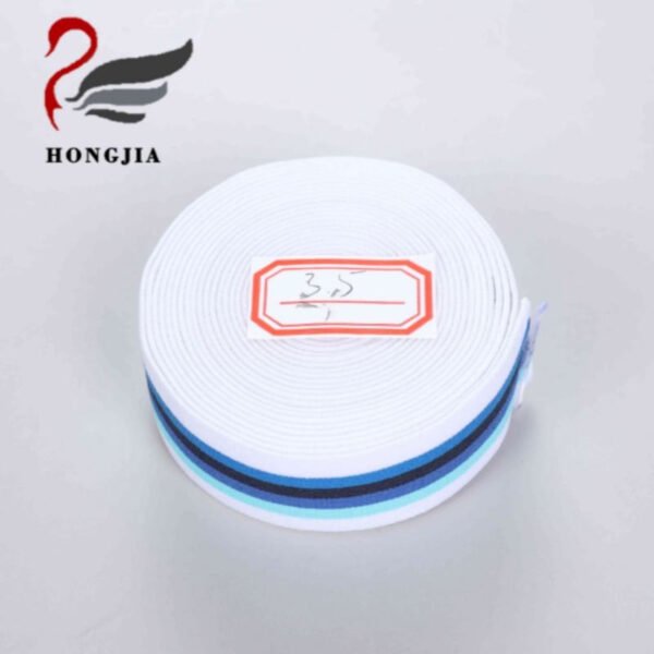 Wholesales Colorful 35mm Width Underwear Elastic Band Stripe Knitted Elastic Waistband Nylon Jacquard Elastic Band