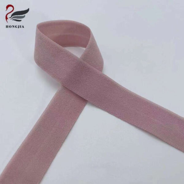 Factory Direct Sales 15mm 35mm Colorful Nylon Bra Elastic Band Soft Fold Over Elastic for Garment Strap