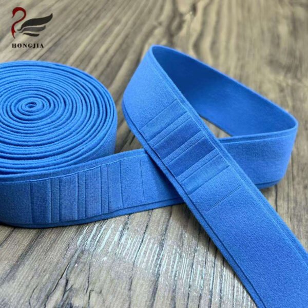 OEM ODM 30mm Beige Blue Grey Polyamide Underwear Elastic Band Elastic Waistband Jacquard Elastic Band