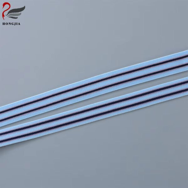 Wholesale 18mm 20mmStriped Knitted Elastic Band Underwear Shoulder Strap Anti-slip Nylon Bra Elastic Strap
