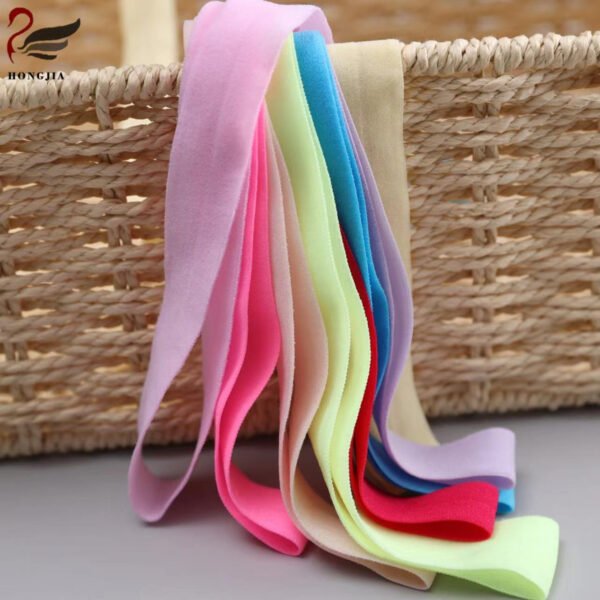 1.5cm Factory Direct Sales Folded Elastic Elastic Webbing Belt Nylon Elastic for Underwear