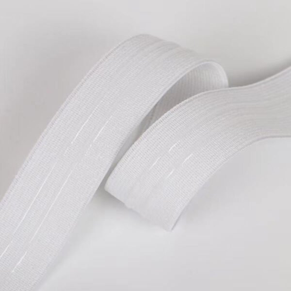 Custom Logo Black Durable Silicone Gripper Elastic Tape Non-slip Silicone Elastic Band for Garment