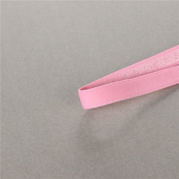 12mm 15mm Plush Shiny Plush Elastic Webbing Double Picot Teeth Edge Bra Strap Nylon Jacquard Elastic Band for Underwear