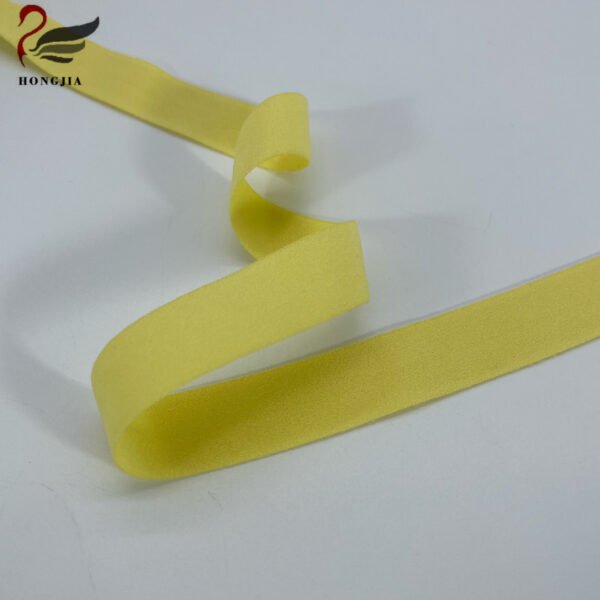 Factory Wholesale 10mm 20mm Fold Over Nylon Underwear Elastic Band Knitted Fold Over Elastic for Bra Strap