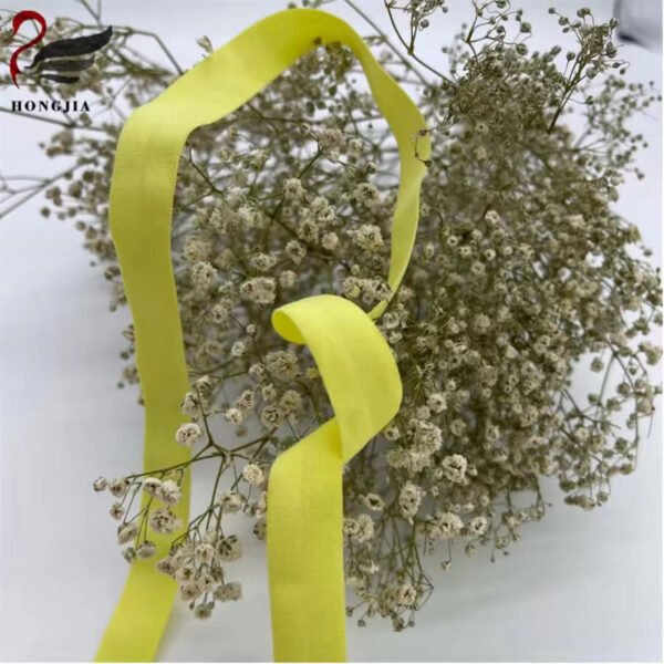 Main-06 Factory Custom Colorful Soft Elastic Binding Bias Tape Nylon Fold Over Elastic Band for Underwear